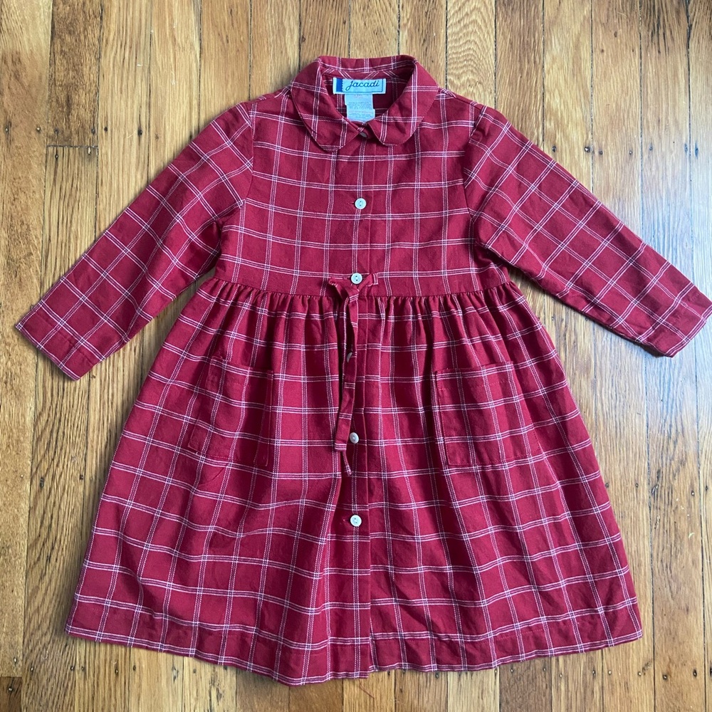 Jacadi Red Plaid Dress